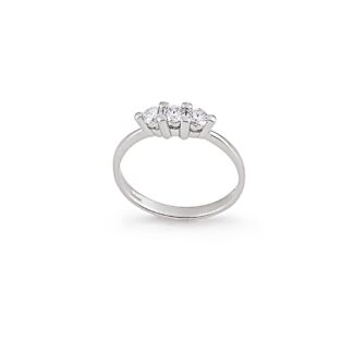 Anello Trilogy Donna Artlinea Oro Bianco e Diamanti - AD070-LB