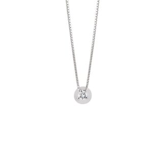 Collana Punto Luce Artlinea in Oro Bianco con Diamante - CD064-LB