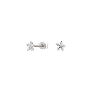 Orecchini Artlinea in Oro Bianco con Diamanti - Stella - OD037-LB
