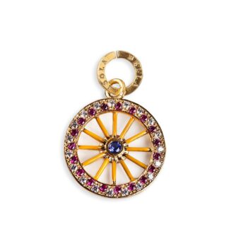 Charm Isola Bella in Argento e Smalto | Ruota - Lapilli - 20000138