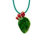 Collana Isola Bella in Argento e Tessuto con Smalti | Pala Fico d'India – 20000233