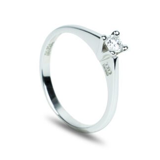 Anello Davite & Delucchi in Oro Bianco con Diamante - AA003091 16FV