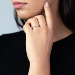 Anello Solitario Visconti Preziosi in Oro Bianco con Diamanti - 0123A20