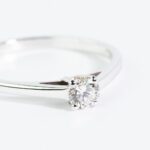 Anello Solitario Visconti Preziosi in Oro Bianco con Diamante - 0124A25