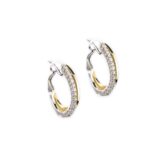 Orecchini Boccole in Oro Bianco e Giallo con Diamanti – BOJ155BG