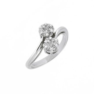 Anello da Donna Giancarlo Capra in Oro Bianco con Diamanti – 3215