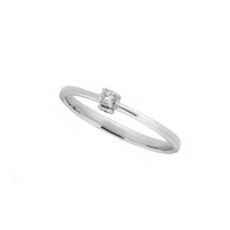 Anello da Donna Solitario Lenval in Oro Bianco con Diamanti - 33548-AC307S31-3