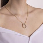 Collana in Oro Bianco Giallo e Diamanti – 2195