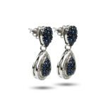 Orecchini da Donna in Oro Bianco con Diamanti e Zaffiri – ORC5/1