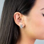 Orecchini a Lobo in Oro Bianco e Giallo con Diamanti - 172022