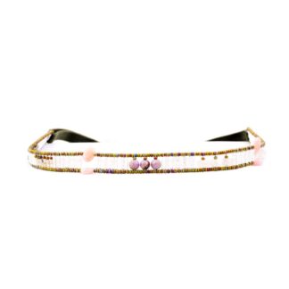 Fascia per Capelli Ziio Argento Vetro di Murano e Pietre Semipreziose – Hair Band Boa Fancy White
