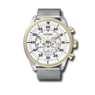 Orologio Cronografo Citizen Eco Drive da Uomo in Acciaio - Aviator Chrono - CA4214-58A