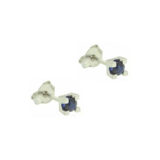 Orecchini da Donna Linea Blu in Oro Bianco con Zaffiri - 10318138O