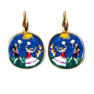 Orecchini Isola Bella in Argento e Smalto | Cammei Canterini - 20000201