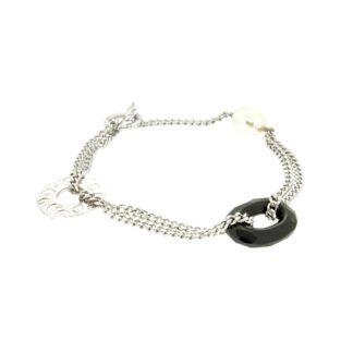 Bracciale Fibi da Donna in Bronzo Perle e Onice - BB003-B