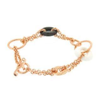Bracciale Fibi da Donna in Bronzo Dorato e Pietre Naturali - BB016-R