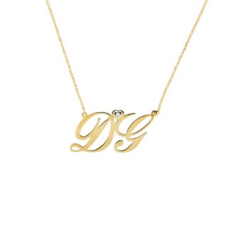 Collana Artlinea Oro Iniziali Diamante - DG - CDA001N/ID-LN