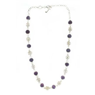 Collana Fibi da Donna in Bronzo e Cristalli Viola - CL52BA30