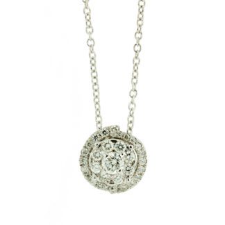 Collana Davite & Delucchi in Oro Bianco con Diamanti - CLN010994OS