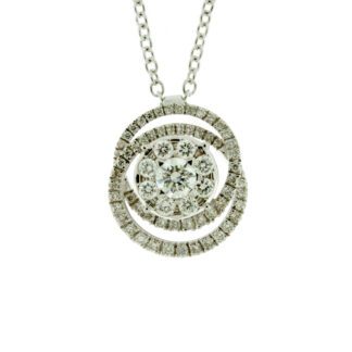 Collana Davite & Delucchi in Oro Bianco con Diamanti - CLN010995OS