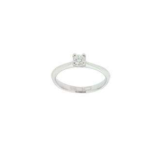 Anello Solitario in Oro Bianco con Diamante - AS3158AU25
