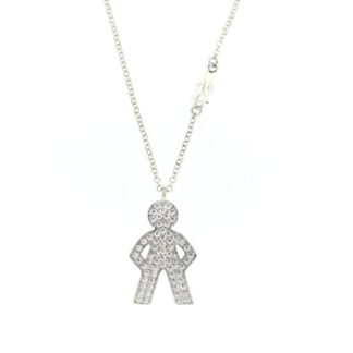 Collana Aquaforte Bimbo Grande in Argento e Zirconi - Q1214549