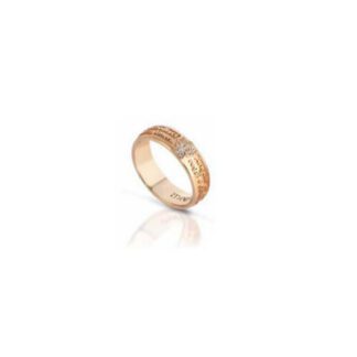 Anello Mediterraneo Argento rosè Zirconi Preghiera incisa - R60RZBA14