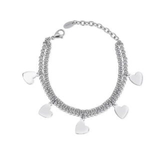 Bracciale 2Jewels in Acciaio con Cuori - Preppy - 231792