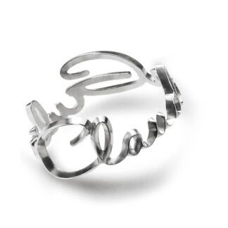 Anello Ego You Argento personalizzabile doppio Nome - ANAG302