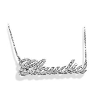 Collana Ego You in Argento con Zirconi | Nome Claudia - GRAG109P