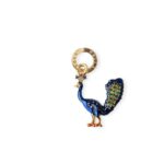 Charm Isola Bella in Argento e Smalto | Pavone - Joharia - 20000319