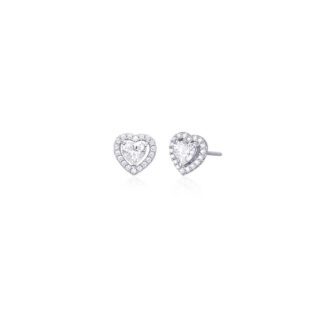 Orecchini Mabina Cuore Argento Zirconi - 563179