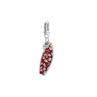 Charm Rosato My Sports - Tavola Surf Argento Smalto Rosso - SP011
