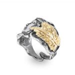Anello Gerardo Sacco in Argento e PVD Oro