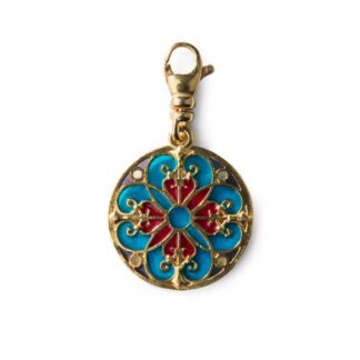 Charm Isola Bella Balconi di Sicilia - Azzurro Cattedrale - Argento Smalto - 20000527