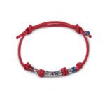 Bracciale Isola Bella D-Javu Argento Smalto Cordino Rosso - 20000658