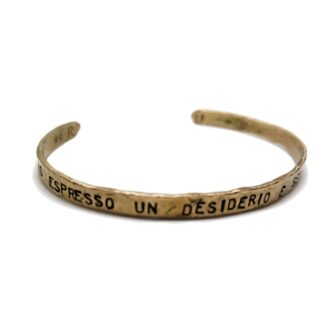 Bracciale Bangle Filodamore Numeri Parole Punzonato Oro Rosa - BR183R-P