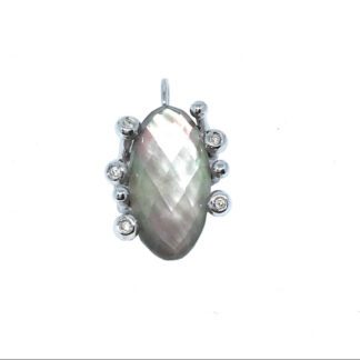 Ciondolo Donna Planet in Oro Bianco Diamanti e Madreperla - PTC62BMN1