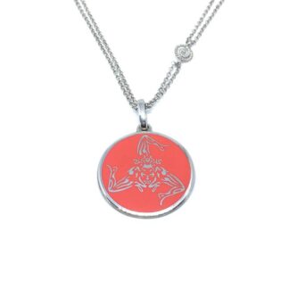 Collana Ciondolo Trinacria Oro Smalto - 137/8922-R