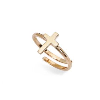 Anello Donna Falange Amen Croce Argento Rosè AFCR