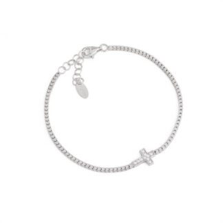 Bracciale Donna Amen - Croce Argento Zirconi BCRB