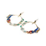 Orecchini Isola Bella Argento Smalto - Liberty Margherita - 20000829