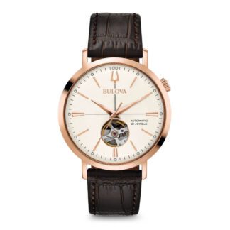 Orologio Buolva Uomo Automatico Acciaio Pelle Aerojet 97A136