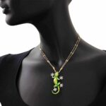 Collana Artlinea in Argento e Smalto con Agata | Geco Piccolo - ZCL1068-MG