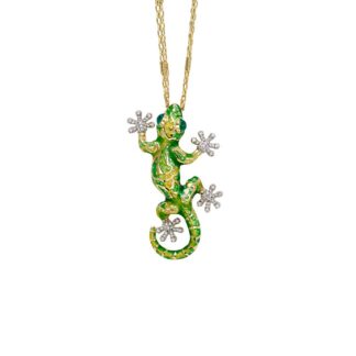 Collana Artlinea in Argento e Smalto con Agata | Geco Piccolo - ZCL1068-MG
