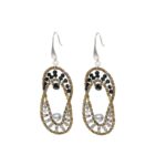 Orecchini Ziio Argento e Vetro di Murano con Pietre Semipreziose - EAR ELISSE GREY