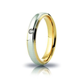 Fede Unoaerre Oro Bicolore Diamante