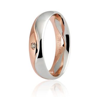 Fede Unoaerre Oro Bicolore Diamante
