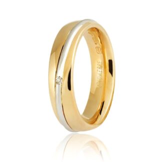 Fede Unoaerre Oro Bicolore Diamante