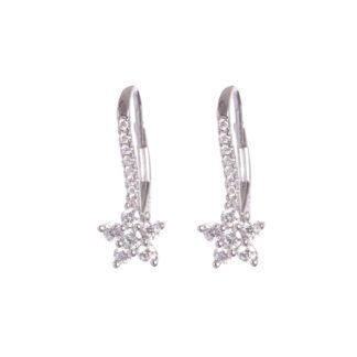 Orecchini Pendenti in Oro Bianco con Diamanti - 43218575